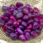 Pink Coloured Agate Tumblestones - Emotional Balance & Love Crystals