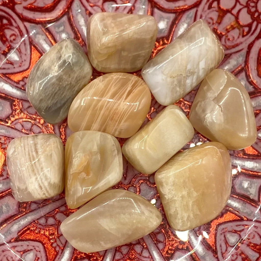 Pink Moonstone Tumblestones - Kindness & Femininity Medium Crystals