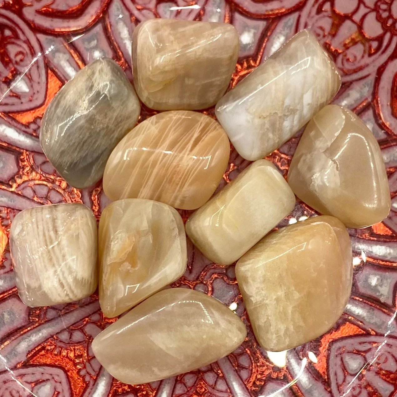 Pink Moonstone Tumblestones - Kindness & Femininity Medium Crystals