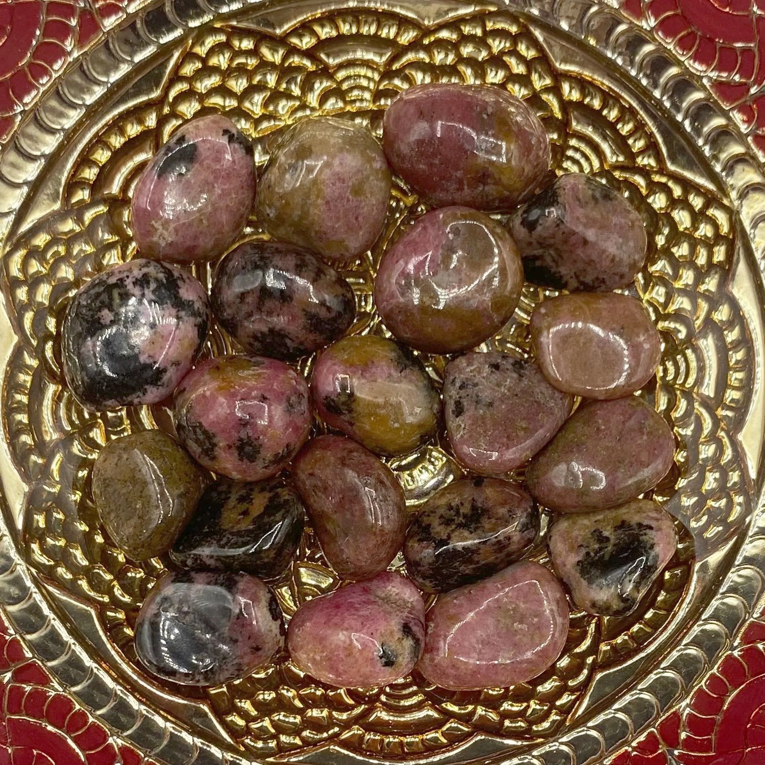 Rhodonite Tumblestones - Emotional Healing & Self-Confidence Medium Crystals