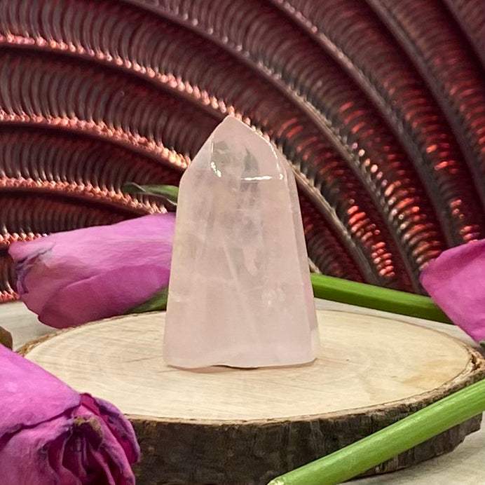Rose Quartz Polished Point - Universal & Unconditional Love 2- 4.47cm Crystals