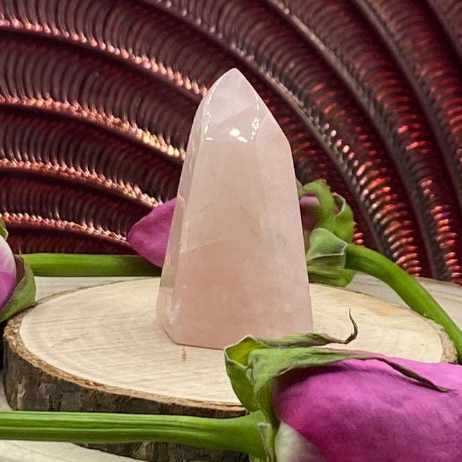 Rose Quartz Polished Point - Universal & Unconditional Love Crystals