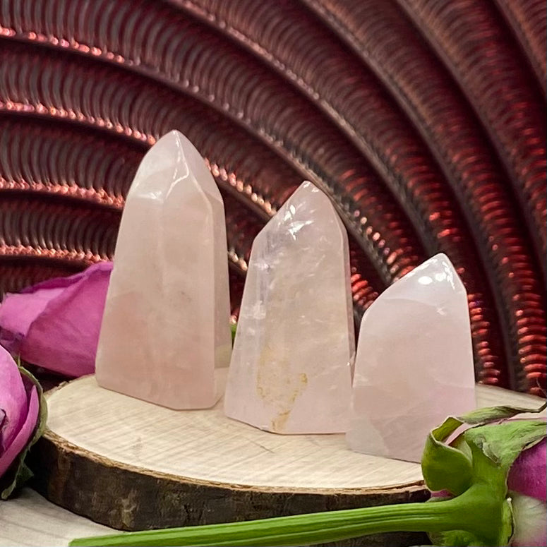 Rose Quartz Polished Point - Universal & Unconditional Love Crystals