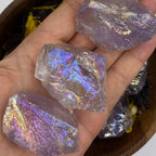 Rough Amethyst Aura Quartz Chunk - Spirituality & Transmutation Crystals