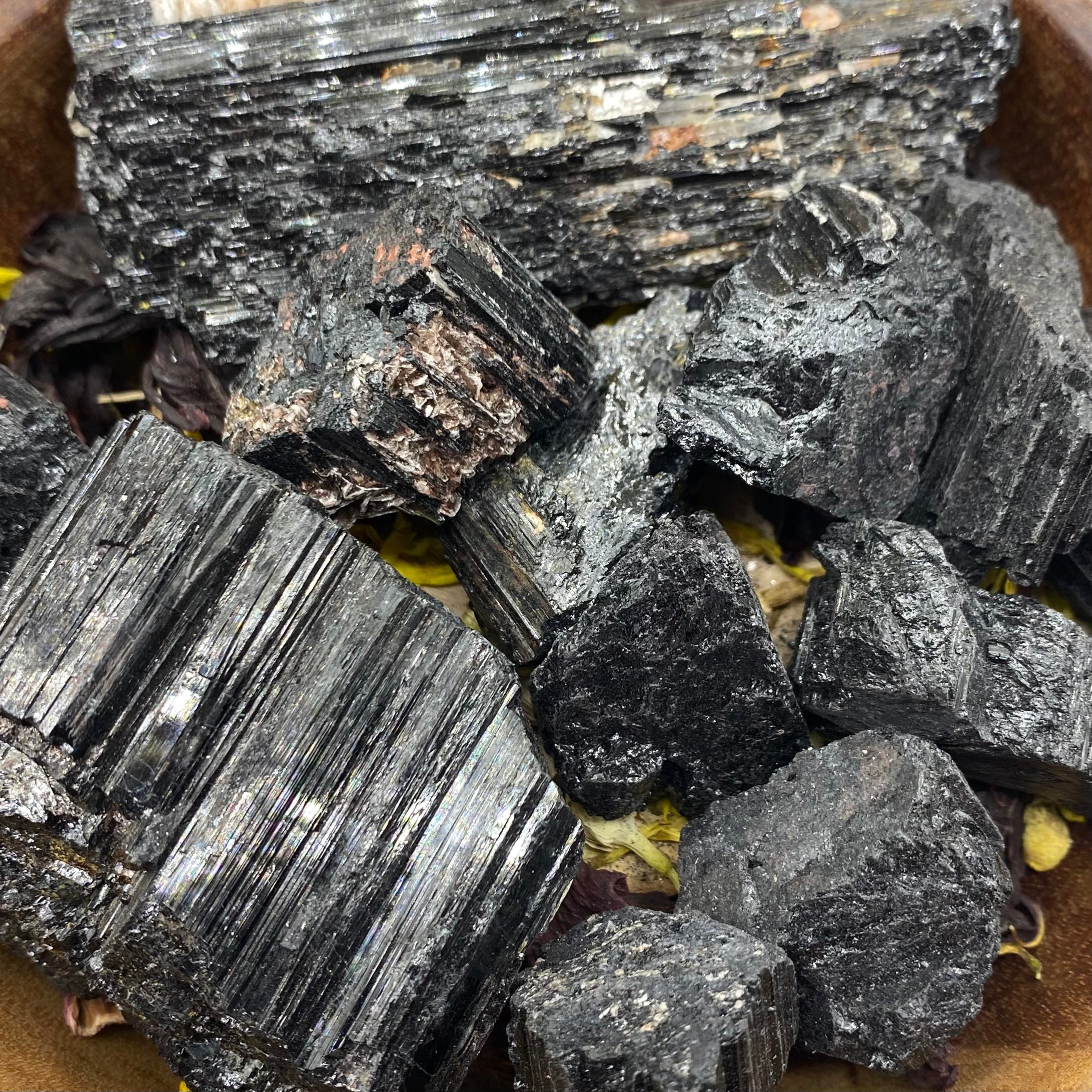 Rough Black Tourmaline Chunk - Energetic Protection Crystals
