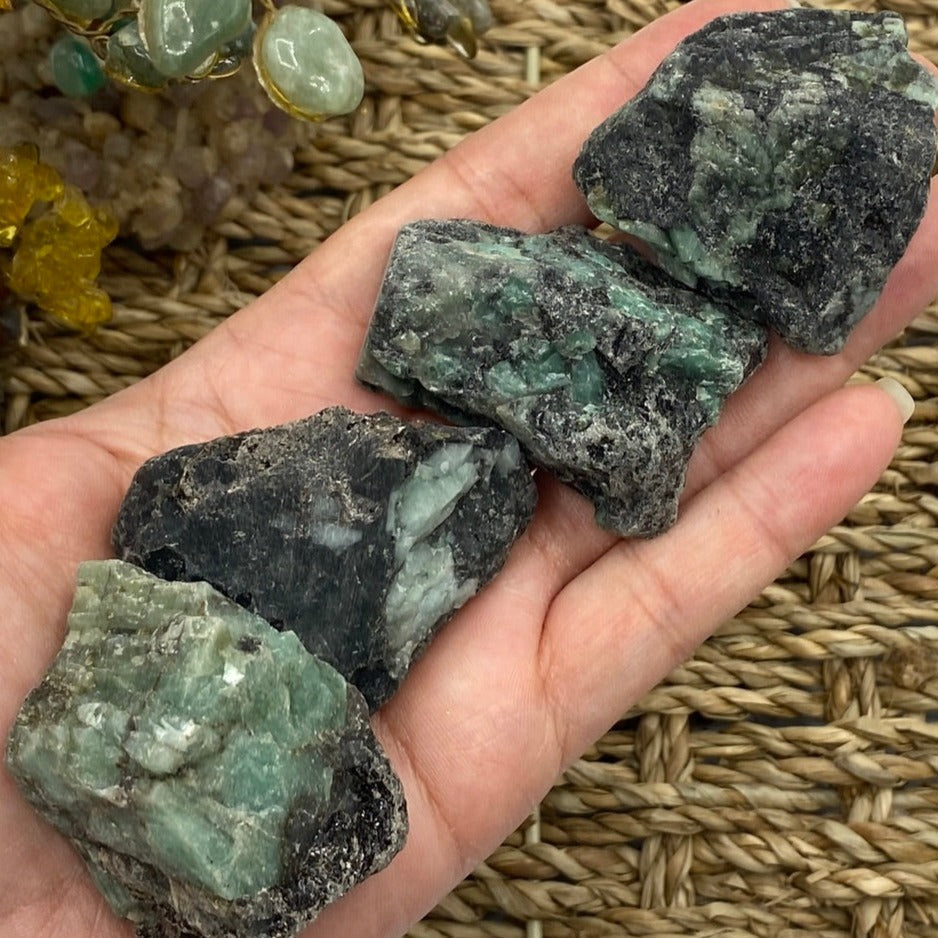 Rough Emerald in Matrix Chunk - Vitality & Positive Relationships 31g - 40g Crystals
