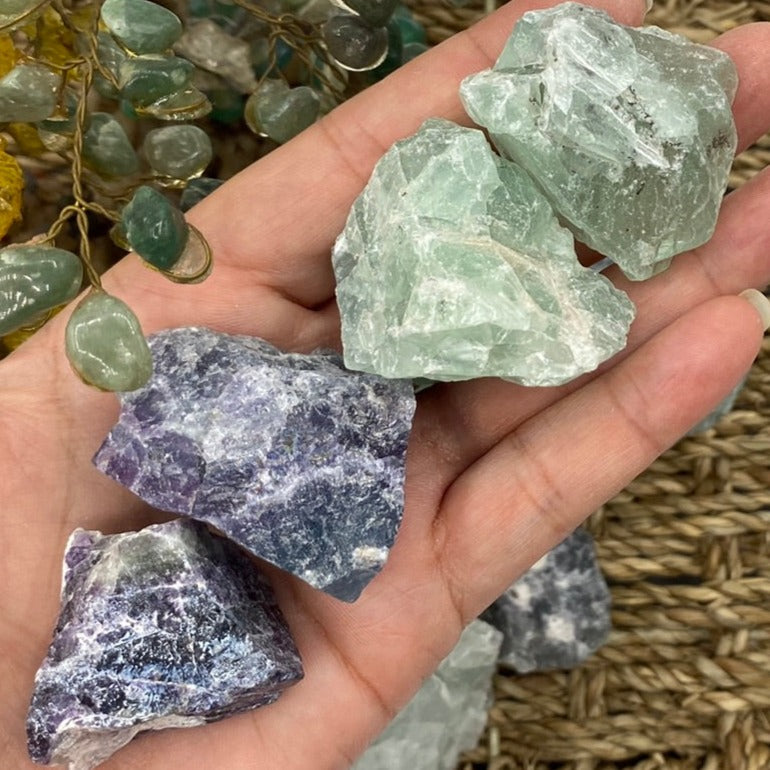 Rough Fluorite Chunk - Intuition & Protection 30g - 50g Crystals