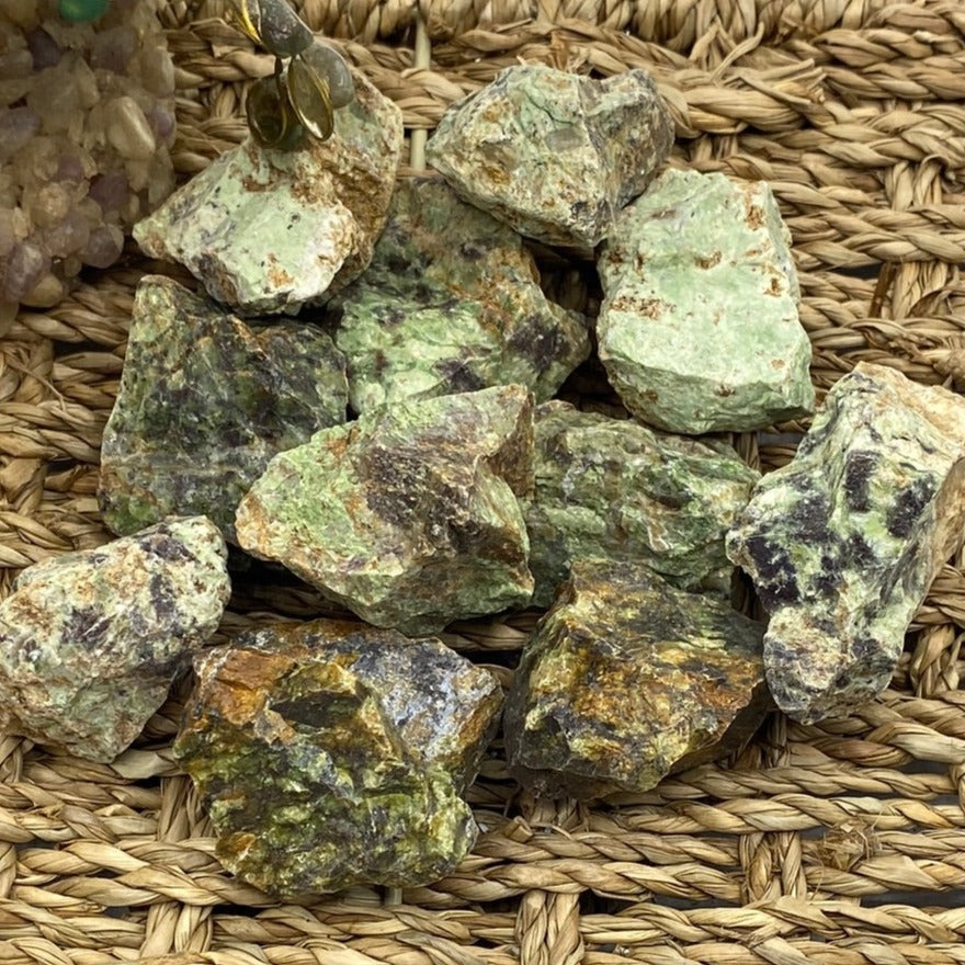 Rough Pistachio (Green) Opal Chunk Crystals