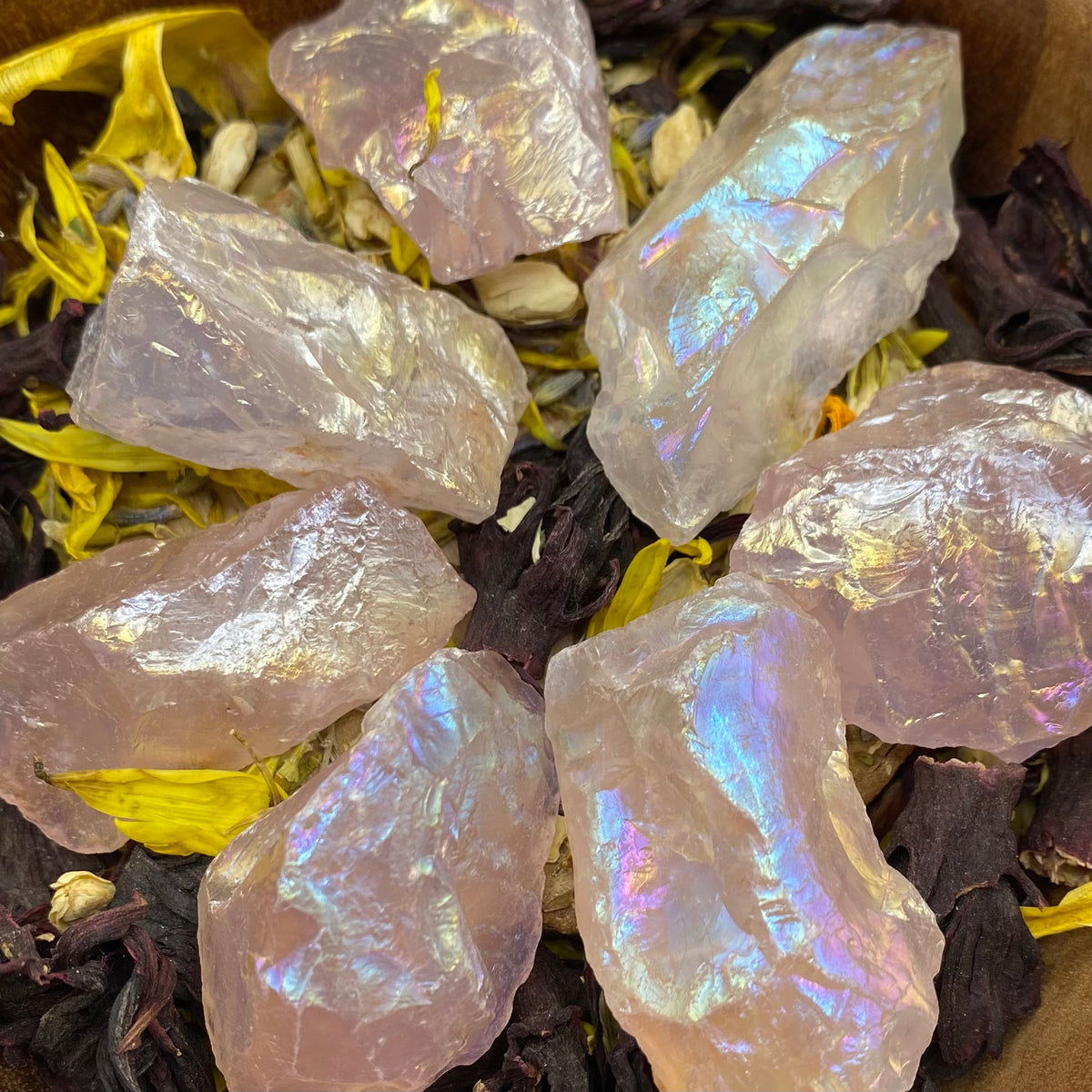 Rough Rose Aura Quartz Chunk - Universal & Unconditional Love 30g - 40g Crystals