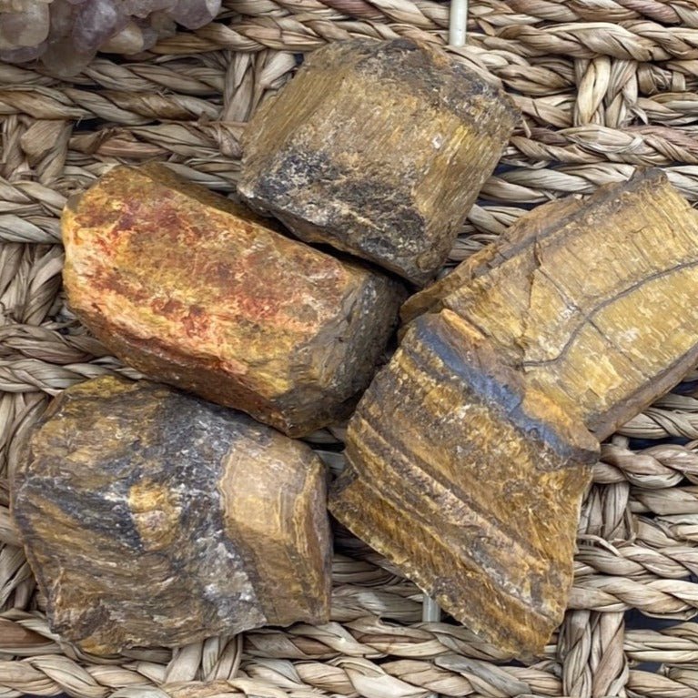 Rough Tiger's Eye Chunk - Courage & Protection Crystals