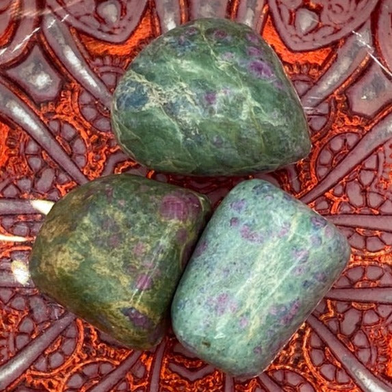 Ruby in Fuchsite Tumblestones Large Crystals
