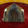Sapphire Orgonite Pyramid - Wisdom & Prosperity 3.8cm Crystals