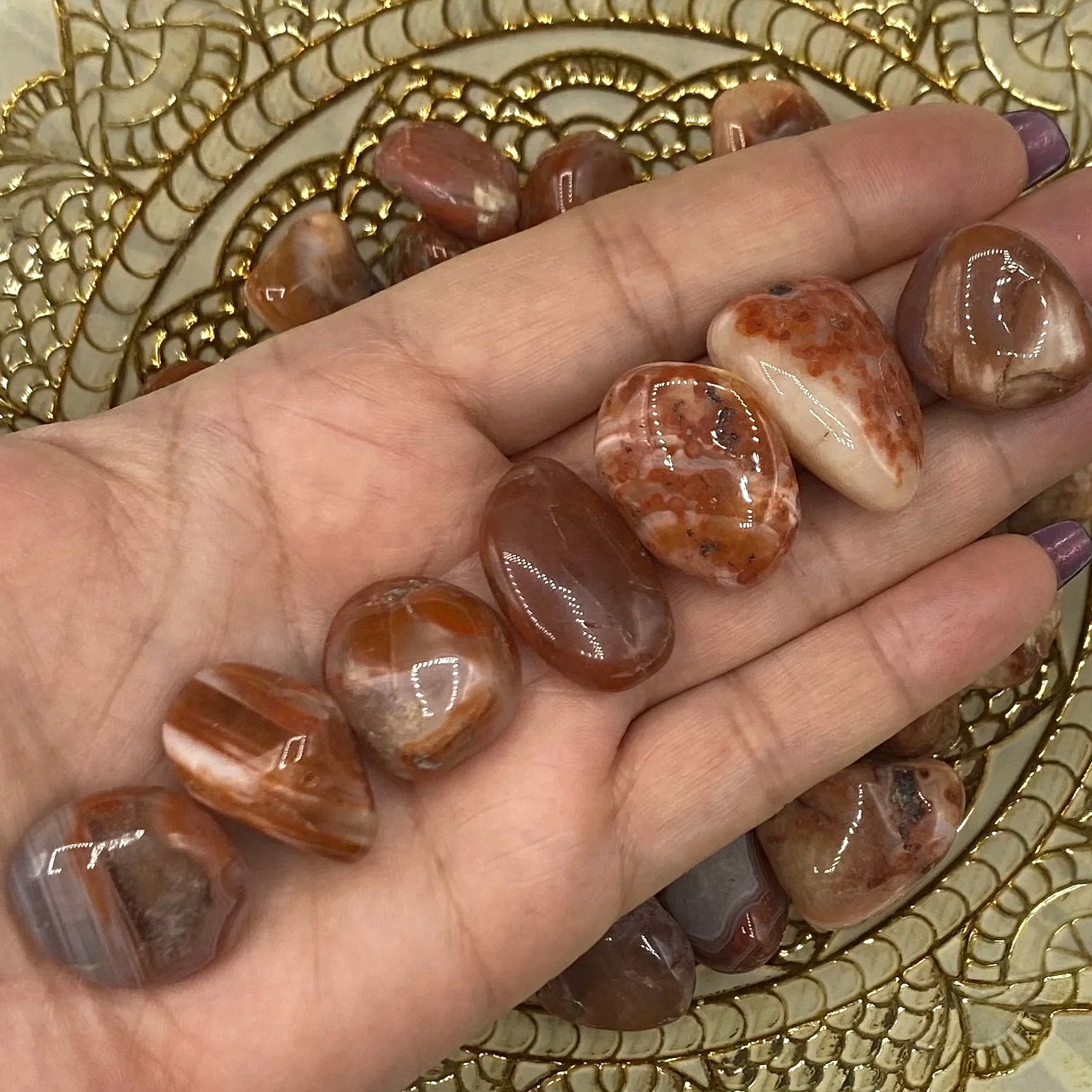 Sardonyx Tumblestones - Strength & Protection Crystals