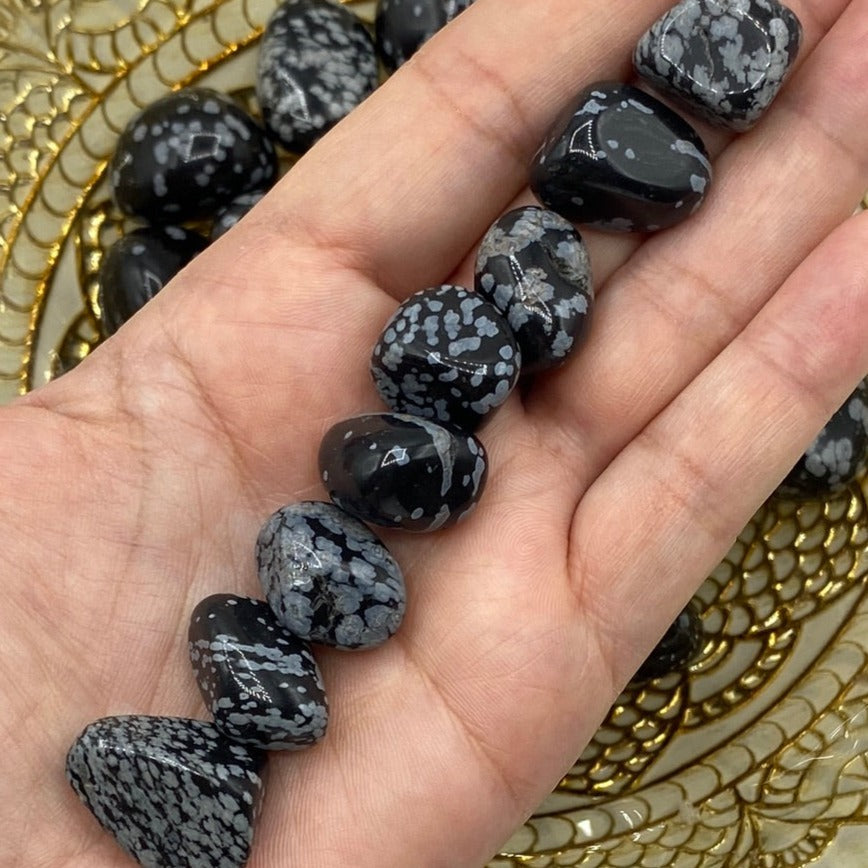 Snowflake Obsidian Tumblestones - Renovation & Personal Strength Small Crystals