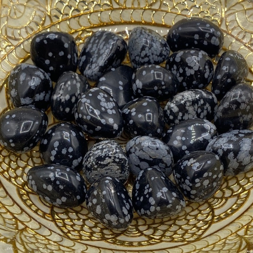 Snowflake Obsidian Tumblestones - Renovation & Personal Strength Crystals