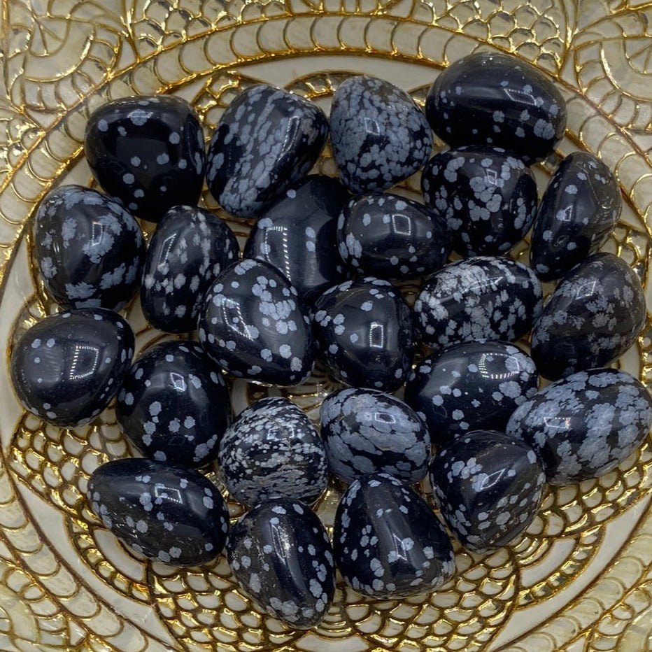 Snowflake Obsidian Tumblestones - Renovation & Personal Strength Crystals