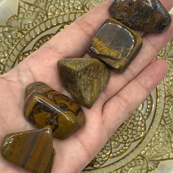 Tiger's Eye Tumblestones - Courage & Protection Crystals