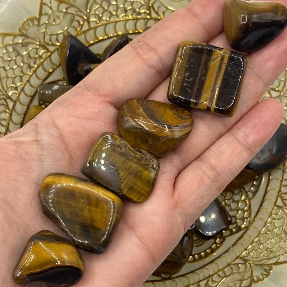 Tiger's Eye Tumblestones - Courage & Protection Crystals