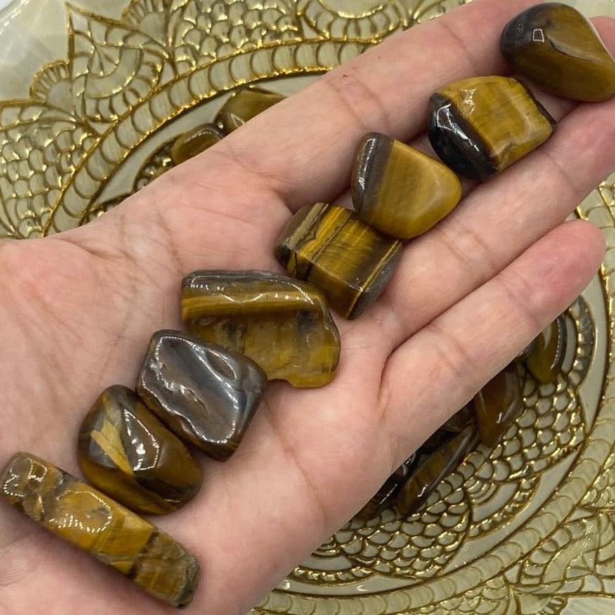 Tiger's Eye Tumblestones - Courage & Protection Crystals