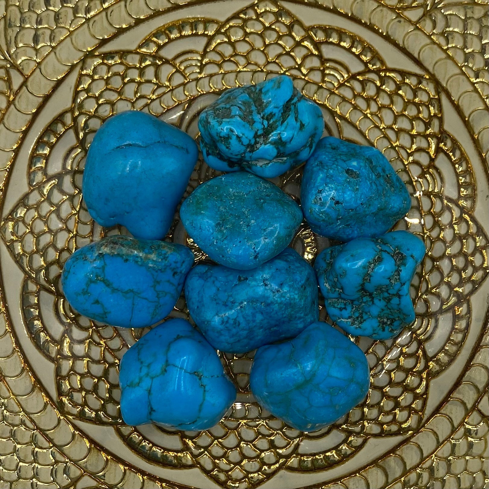 Turquenite (Blue Howlite) Tumblestones Crystals
