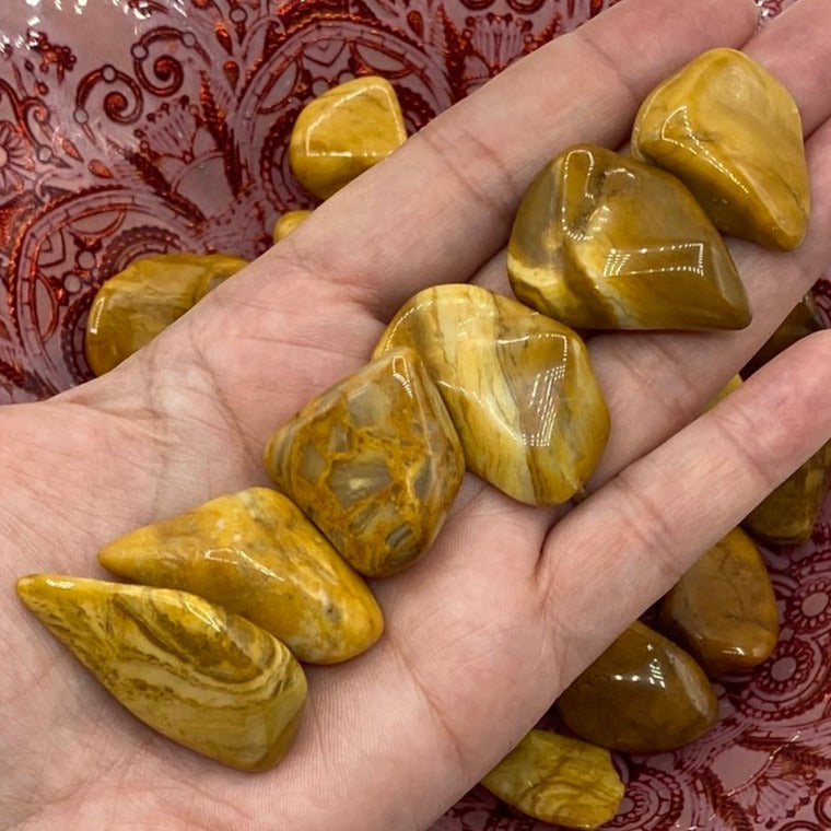 Yellow Jasper Tumblestones - Courage & Mental Clarity Crystals