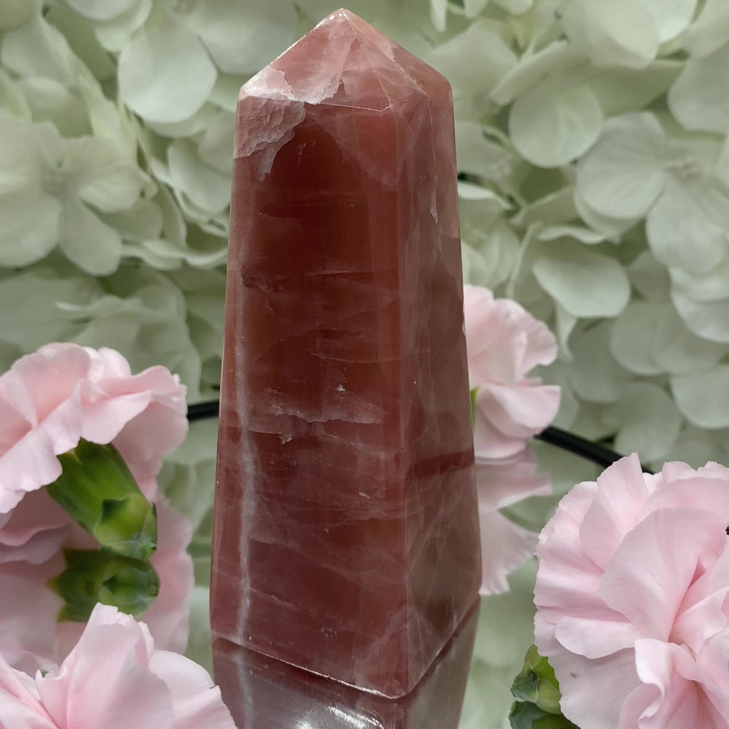 Strawberry Calcite Obelisk - Motivation & Willpower