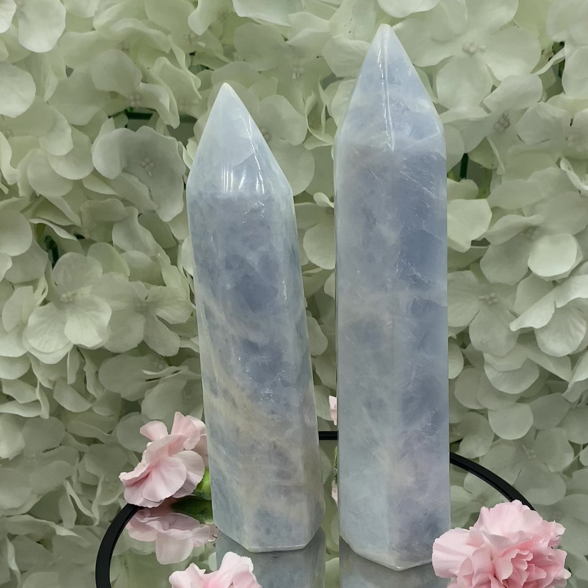 Blue Calcite Tower - Tranquility & Communication