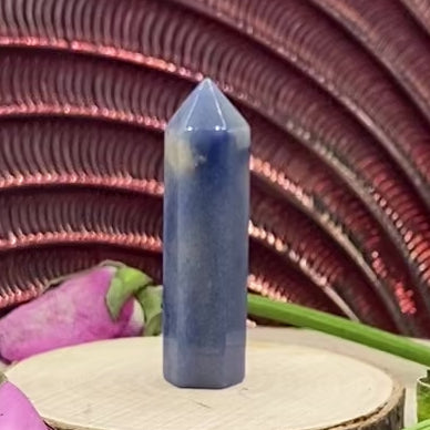 Blue Quartz Polished Point - Harmony & Communication