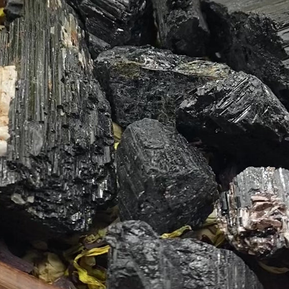 Rough Black Tourmaline Chunk - Energetic Protection