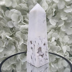 Snow Agate Obelisk - Mental Clarity & Grounding