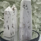 Snow Agate Obelisk - Mental Clarity & Grounding