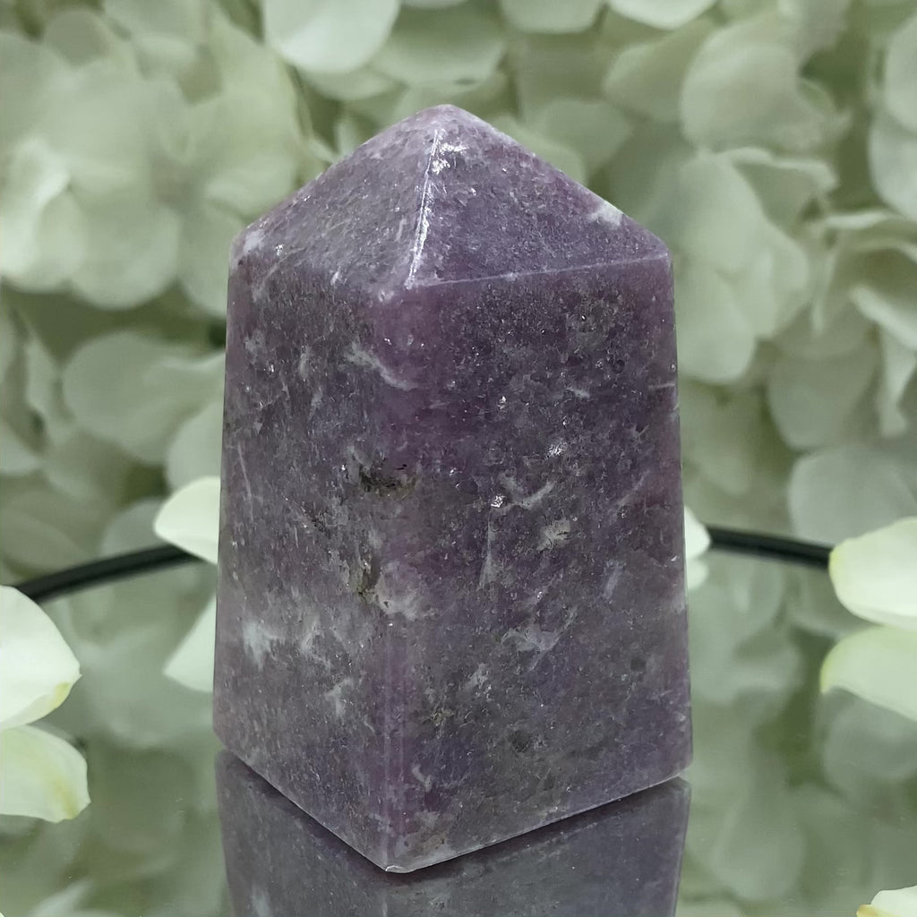 Lepidolite Obelisk - Transmutation & Happiness