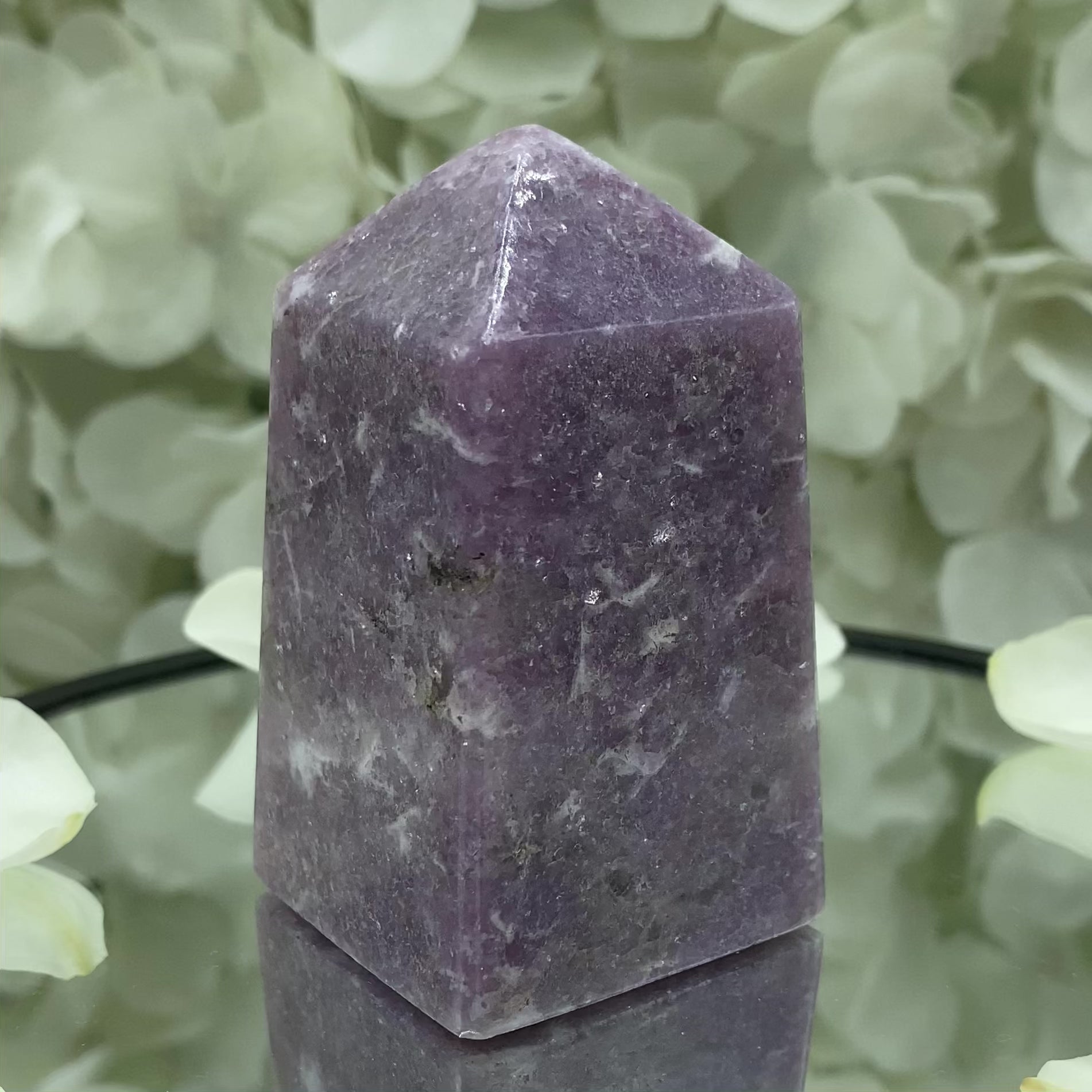 Lepidolite Obelisk - Transmutation & Happiness