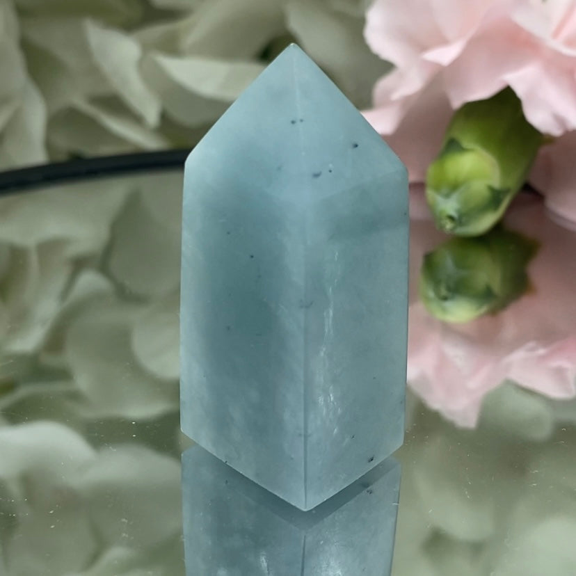Aquamarine Point - Serenity & Intuition 1- 4.2cm x 1.8cm Crystals