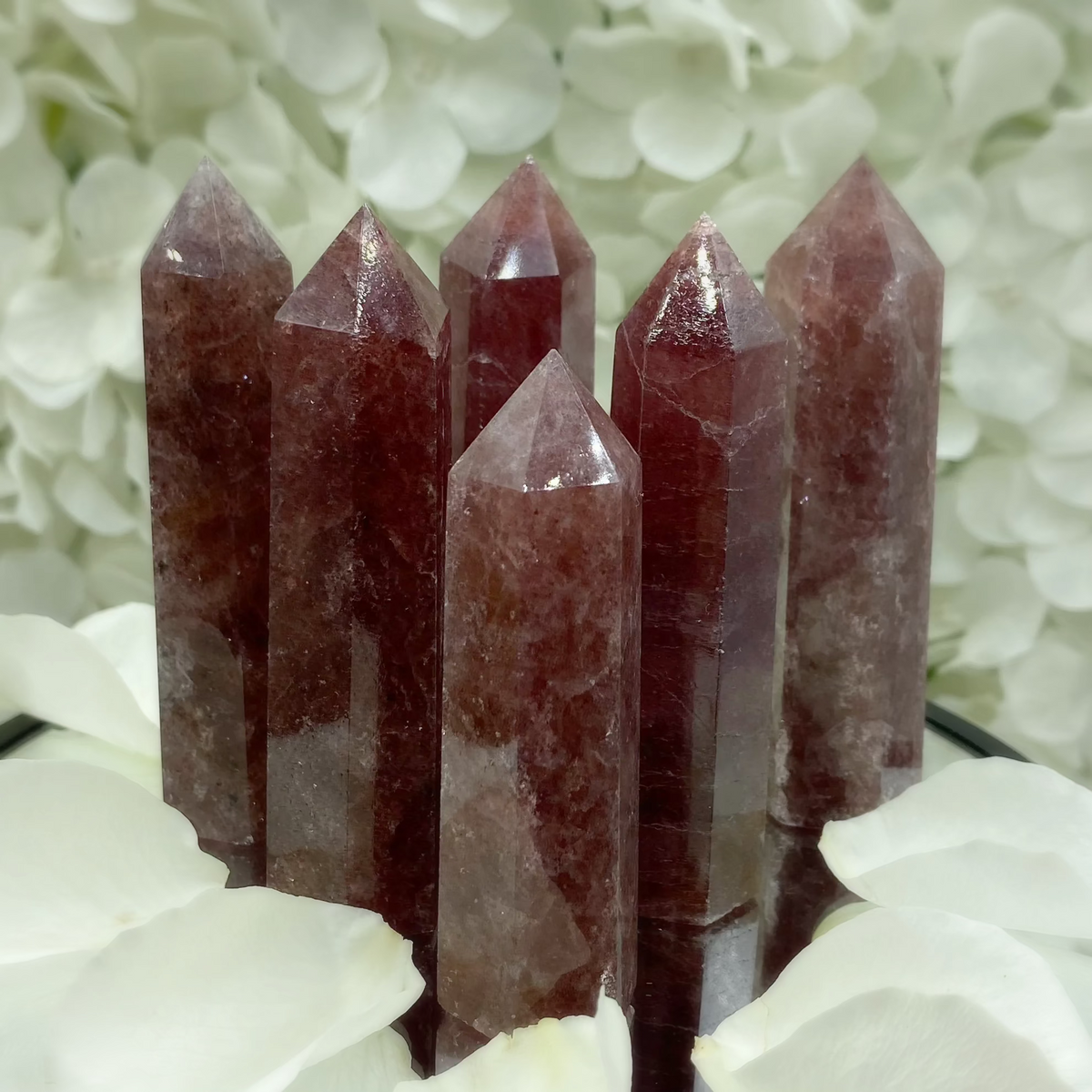 Strawberry Quartz Point - Intuition & Emotional Healing Crystals