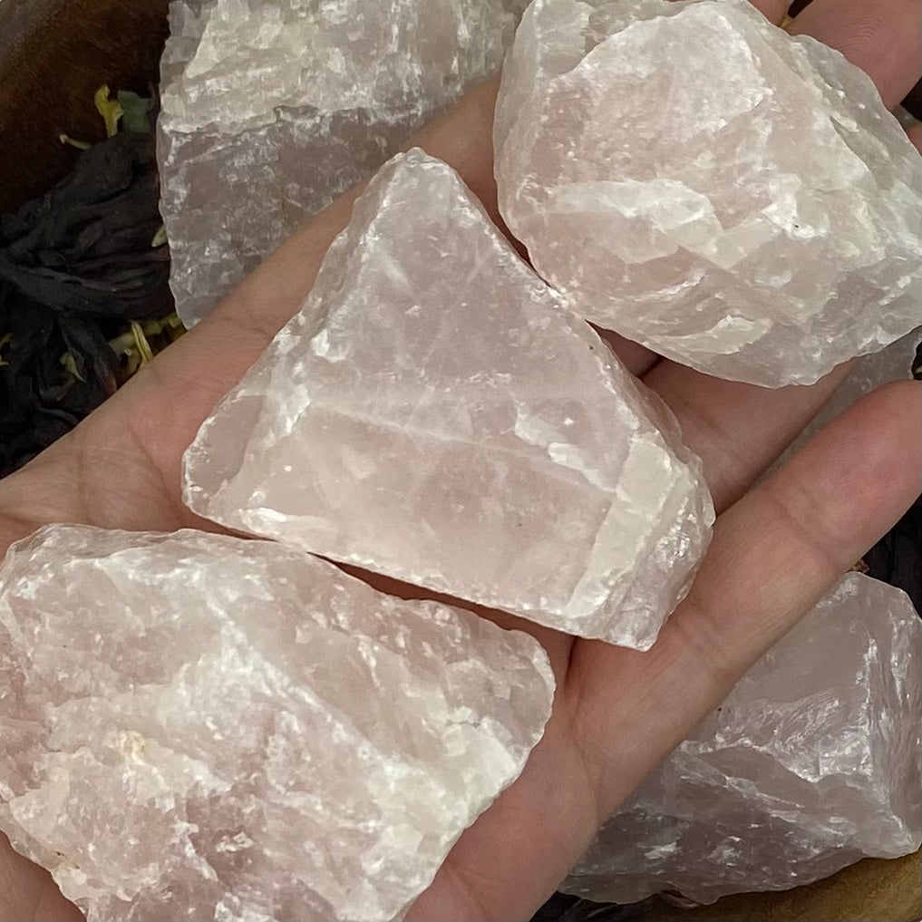 Rough Rose Quartz Chunk - Universal & Unconditional Love Extra Large (80g - 100g) Crystals