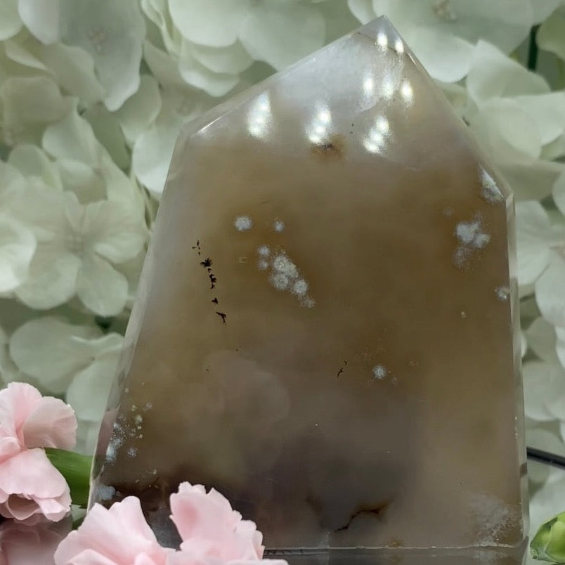 Agate Obelisk Drusy Tower - Balance & Harmony Crystals