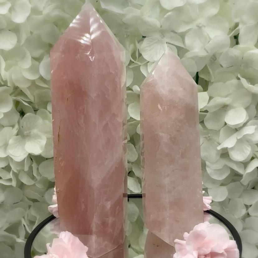 Rose Quartz Tower - Universal & Unconditional Love Crystals