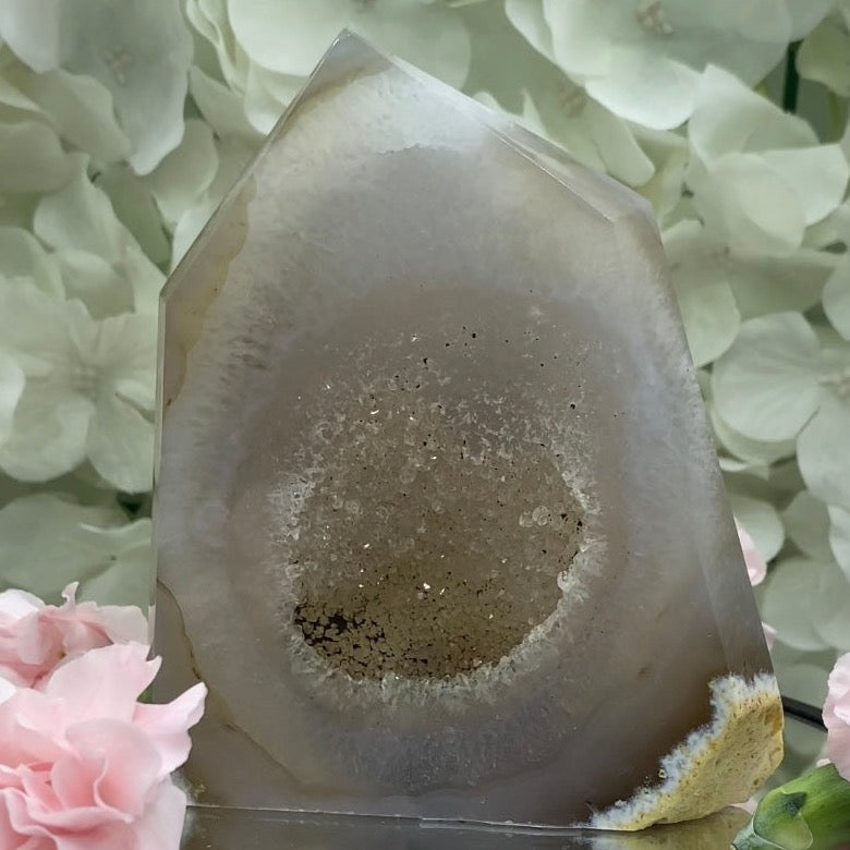 Agate Obelisk Drusy Tower - Balance & Harmony Crystals