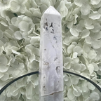 Snow Agate Obelisk - Mental Clarity & Grounding Crystals