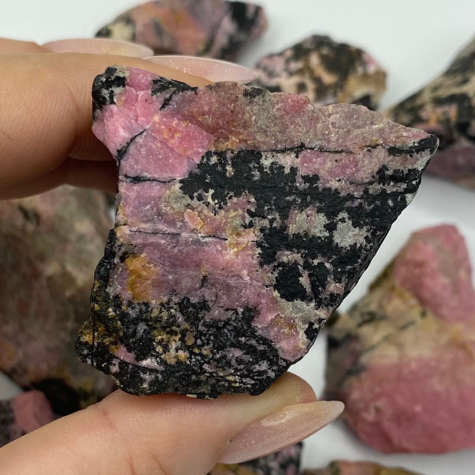 Rough Rhodonite Chunk - Emotional Healing & Self-Confidence 81g- 100g Crystals
