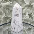 Snow Agate Obelisk - Mental Clarity & Grounding 1- 10.7cm Crystals