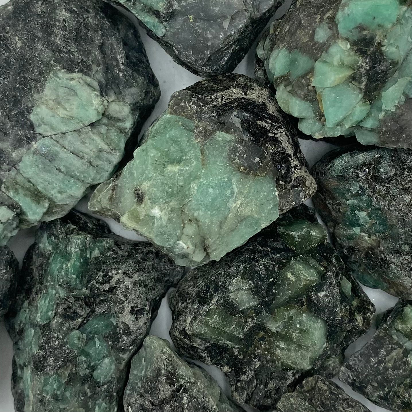 Rough Emerald in Matrix Chunk - Vitality & Positive Relationships Crystals