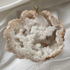 Polished White Quartz Geodes Crystals