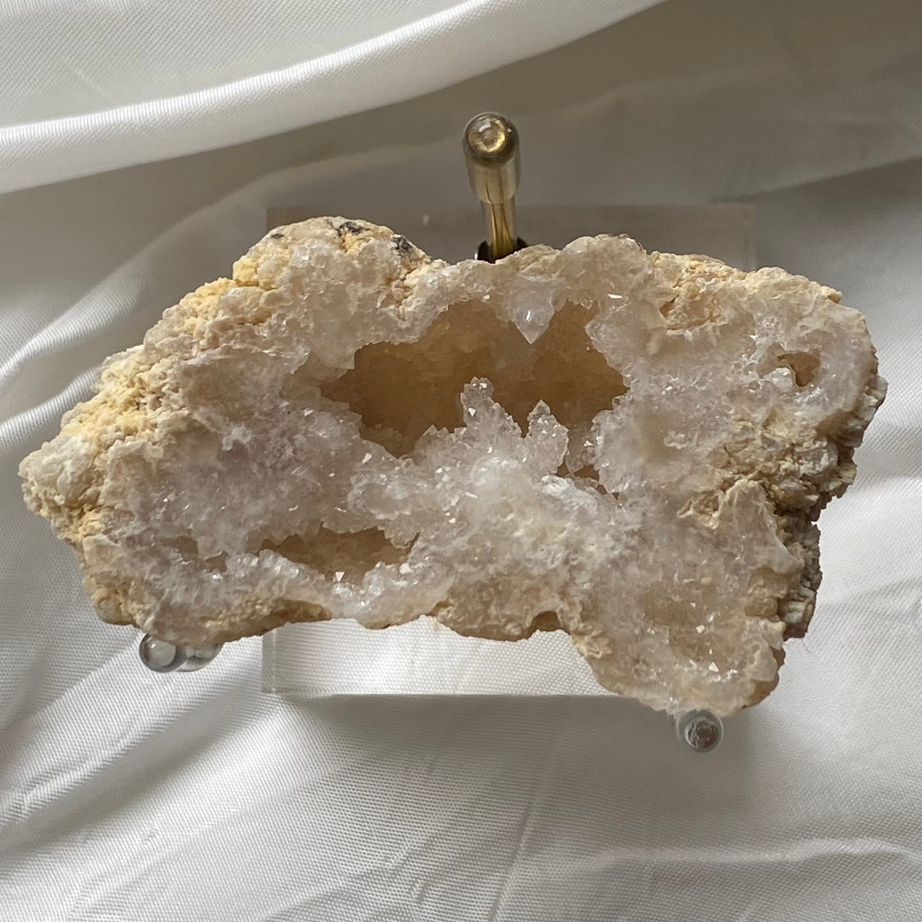 Polished White Quartz Geodes Crystals