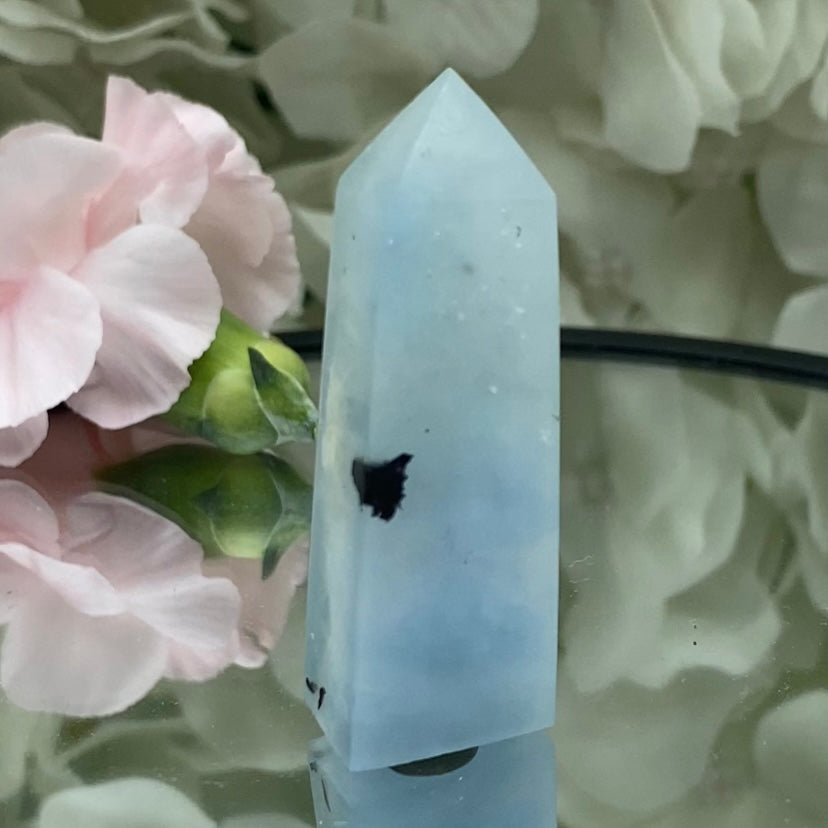 Aquamarine Point - Serenity & Intuition 5- 4.9cm x 1.5cm Crystals