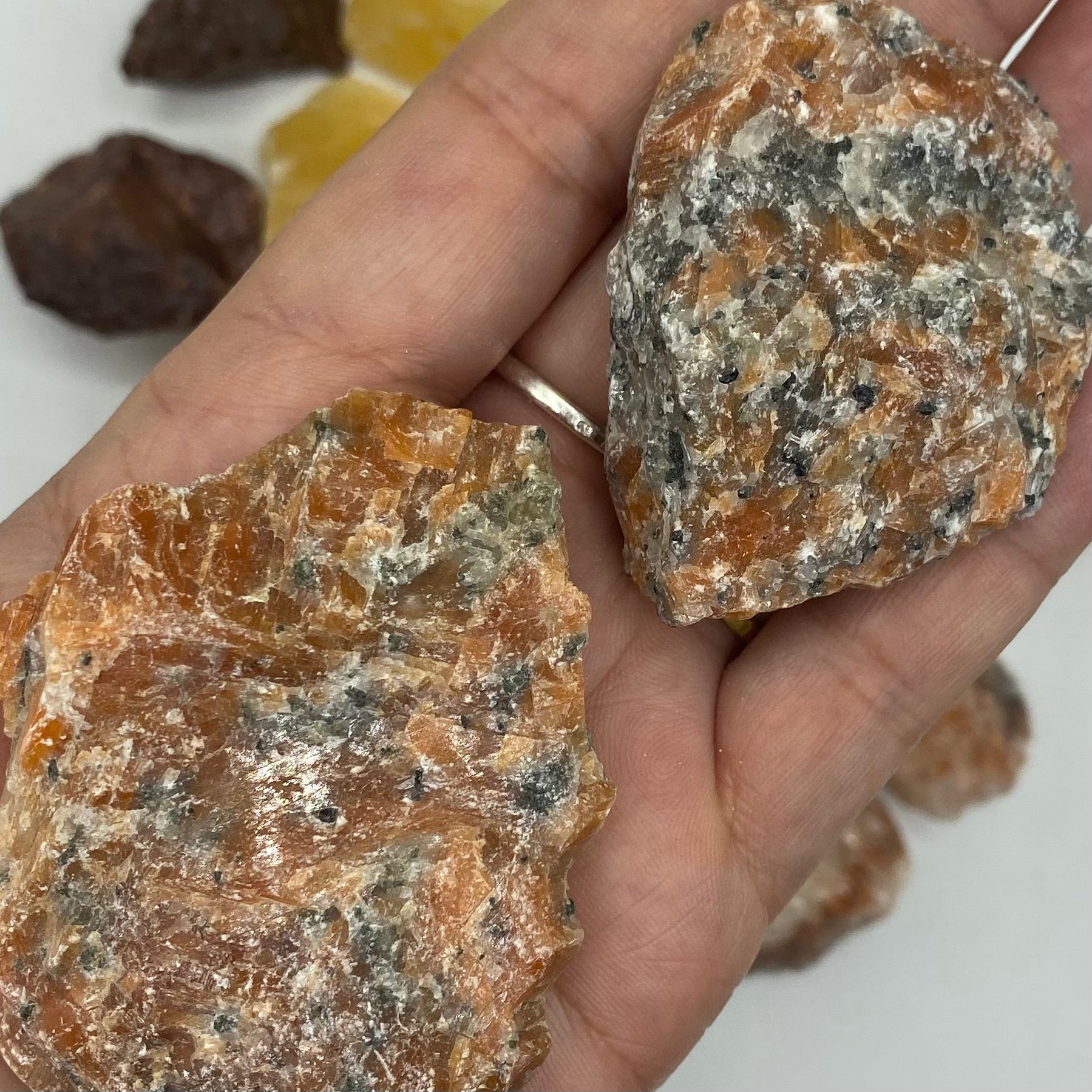 Rough Calcite Chunk Orchid Calcite Crystals