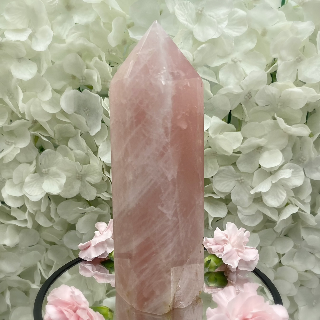 Rose Quartz Tower - Universal & Unconditional Love Crystals