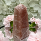 Strawberry Calcite Obelisk - Motivation & Willpower Crystals