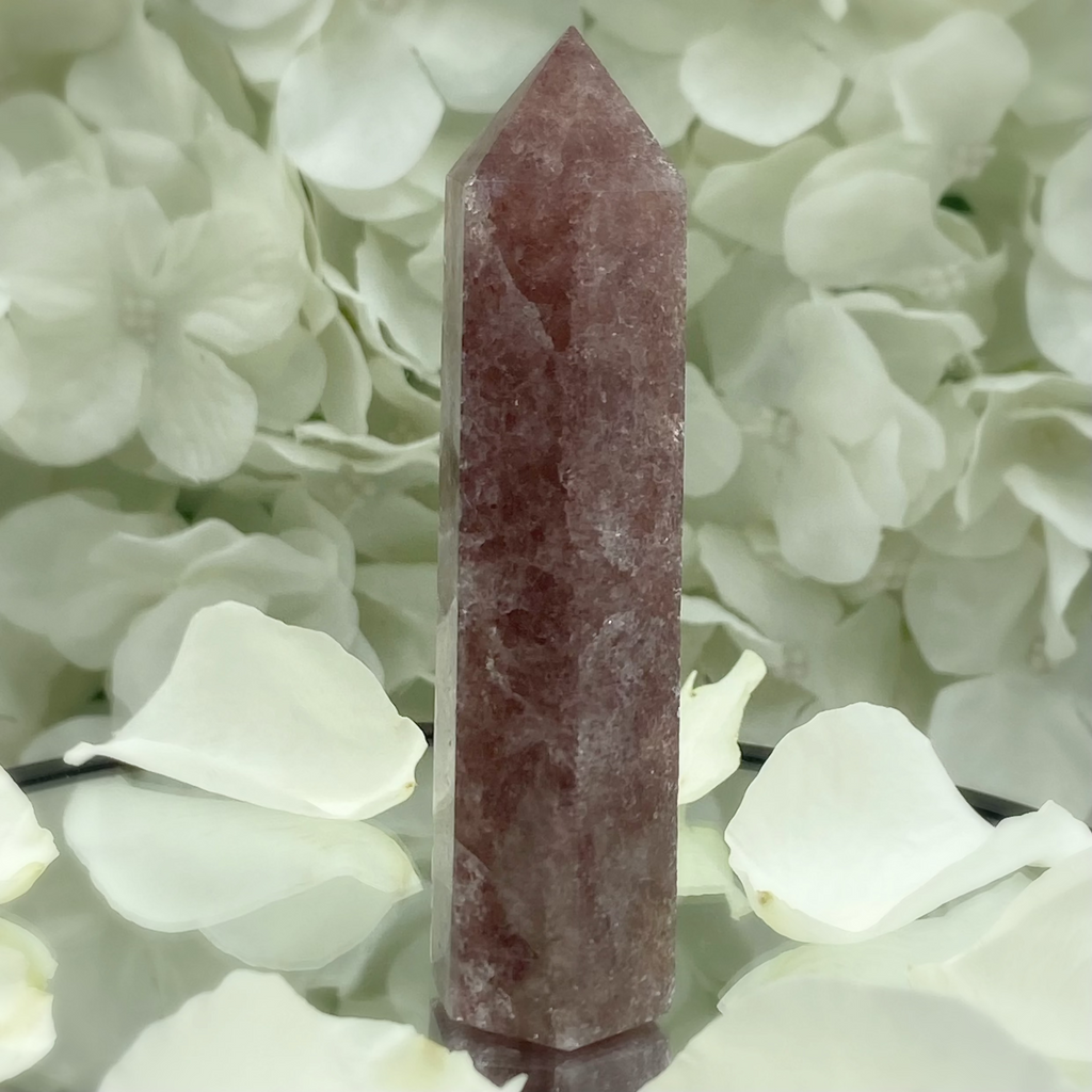 Strawberry Quartz Point - Intuition & Emotional Healing Crystals
